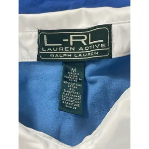 VTG Y2K Lauren Ralph Lauren Active Tennis Polo M Blue Colorblock Sleeveless READ thumbnail 6