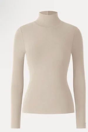 Brand New OGL ProWarm Turtleneck Long Sleeve Brami Beige Small Sweater Top thumbnail 1
