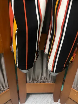 Adrienne Vittadini Black, Mustard & Rust Striped Wide-Leg Pants thumbnail 12