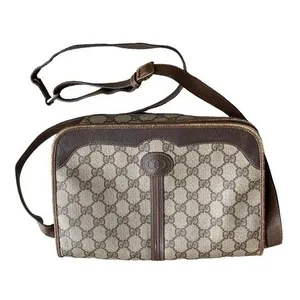 Vintage Gucci Shoulder Bag Flap Closure Classic‎ Brown Monogram thumbnail 4