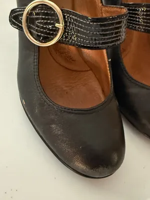 Sofft Women’s Black Leather with Patent Accents Mary Jane Heel Pump 7.5 thumbnail 5
