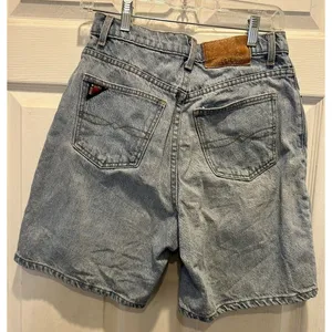 Faded Glory Vintage USA Made Womens Size 9/10 Stone Wash Denim Mom Shorts thumbnail 5