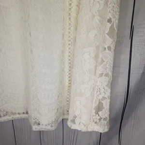 Umgee Bohemian Chic V-Neck Cottagecore Lace Mini Dress in Cream NWT thumbnail 4