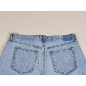 Abercrombie & Fitch Curve Love The Loose Short High Rise Size 33 Blue Distressed thumbnail 5