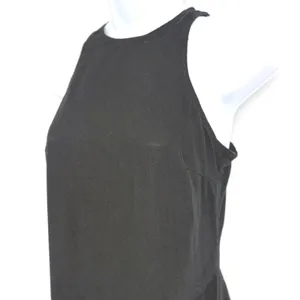 Future Collective‎ Midi Dress Women 4 Black Linen Blend Halter Neck Racerback thumbnail 5