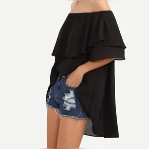 ✨Black Off The Shoulder Dip Hem Blouse✨ Black Size M thumbnail 7
