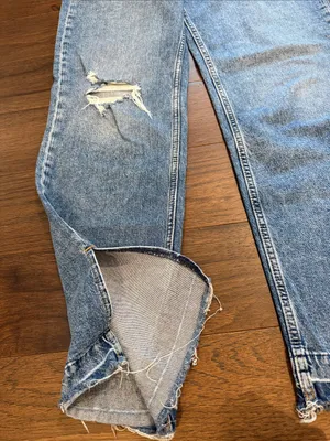 GAP '90s Loose Distressed High-Rise Blue Jeans Denim Size 30 - C55-027 thumbnail 6