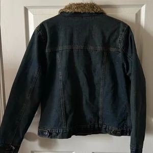 Gap Vintage 2003 Sherpa Lined‎ Jean Jacket Fleece Blue Denim Trucker Style Y2K thumbnail 12