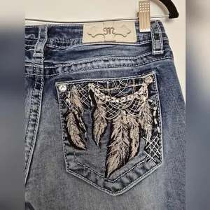 Miss Me Low Rise Bootcut Fethers Women's Blue Jeans thumbnail 4