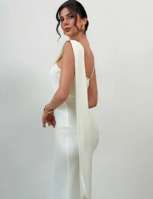 White satin dress Size M thumbnail 4