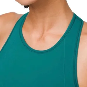 Green Lululemon Ebb to Train Bra Laguna Size 8 Sports Bra Crop Top thumbnail 10