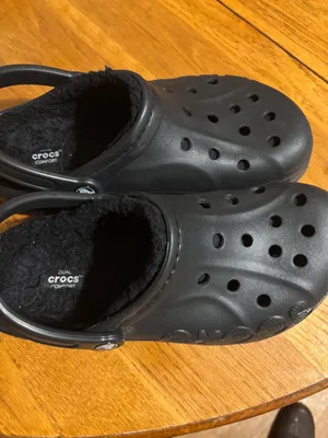 Dual comfort crocs black with fur lining Unisex M8 W10 thumbnail 3