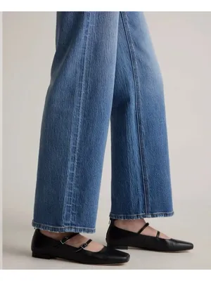 Quince Bella Relaxed Straight Leg Jeans Atlantic Blue Size 30/30 thumbnail 5
