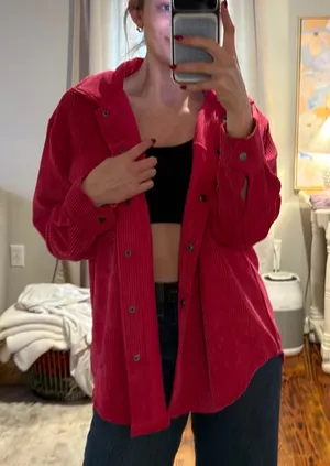 Wild Fable Pink Corduroy Shacket Shirt Jacket thumbnail 2