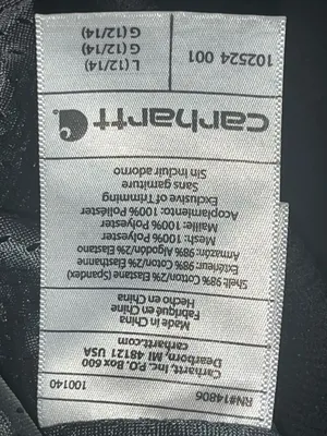 Carhartt Women’s Black Canvas Bomber Full Zip Utility Pocket Jacket Large 12/14 thumbnail 7