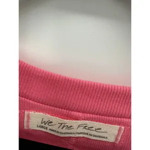 Free People We The Free Neon Dreams Pink Ribbed Muscle Tank Top Sz L NWT thumbnail 6
