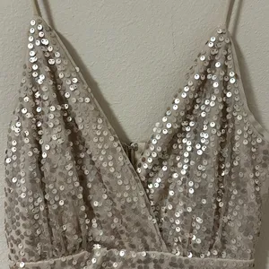 Lulu's Sequin Maxi Dress in Champagne Beige Evening Formal Party Wedding Dress thumbnail 7