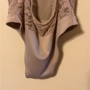 Ambiance Lace Bodysuit in Tan thumbnail 8