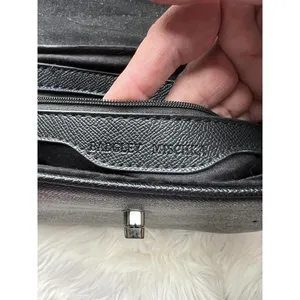 Badgley Mischka Black Leather Studded Satchel thumbnail 3