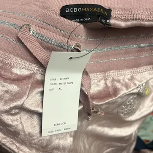 BCBGMAXAZRIA Pink Misted Grape Velour Tracksuit XL thumbnail 13