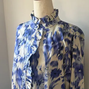 Tuckernuck Tate Dress in Blue and White Floral Long Sleeve Size XL thumbnail 4