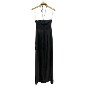 Lulus Certainly Poised Black Lace Halter Bustier Maxi Dress size Small NWT thumbnail 3