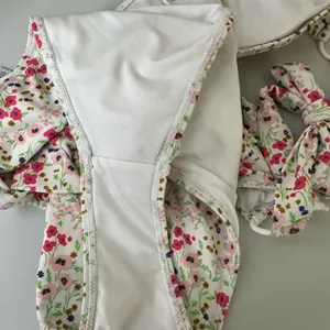 Lulus Womens size Medium Vacation Calling White Floral O-Ring One Piece Swimsuit thumbnail 9