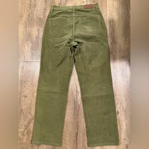 Madewell Corduroy Green Classic Straight Jeans 26 thumbnail 5
