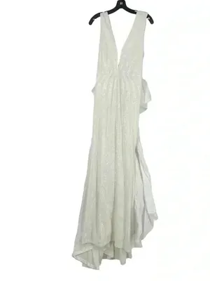 Rebecca Vallance Davina Bow Wedding Gown Ivory Mermaid Sequin Dress Sz 6 NWT thumbnail 2