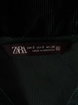 Zara Deep Emerald Velvet V-Neck Tiered Mini Dress EUC thumbnail 4