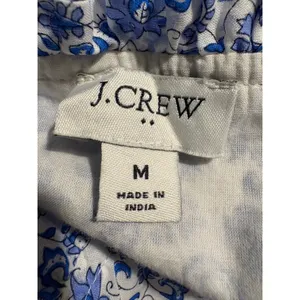 J.Crew Tiered Maxi Dress Blue Mixed Floral Stripe Coastal Cottagecore Boho Med thumbnail 6