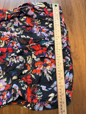 NWT Zara Floral All Over Print Ruched Mini Skirt Size Small thumbnail 6