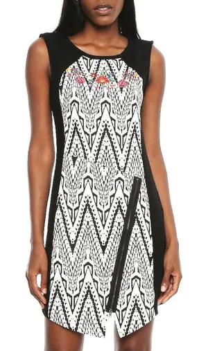 Desigual Women's Oregon Woven Sleeveless Dress Size 44‎ US 14 thumbnail 1