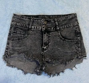 Gypsy Black Distressed Jean Shorts thumbnail 1