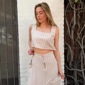 ZARA The Workshop linen skirt and top set / fits like a m thumbnail 4