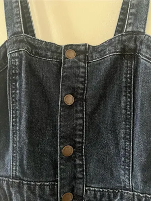 Universal Thread 100% Cotton Denim Mini Dress 8 Button Front Western Cowgirl thumbnail 4