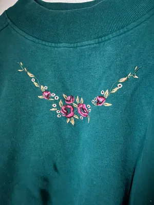 Embroidered Crewneck Green thumbnail 3