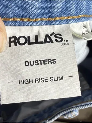 Rolla’s Duster High-Rise Light Blue Denim Distressed Shorts SZ:27 thumbnail 8