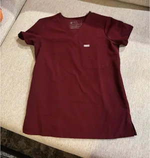 Maroon FIGS Scrub Set Jogger thumbnail 1