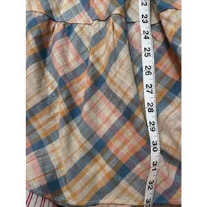 Anthropologie Drew Babydoll Dress S Plaid Prairie Cottagecore Cotton Boho Barn thumbnail 10