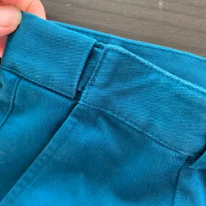 LL‎ Bean Womens 14 Original Fit Teal Blue Cotton Pleated High Rise Shorts 274910 thumbnail 4