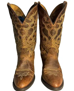 Laredo Cowgirl Leather Boots Size 9.5 M thumbnail 1