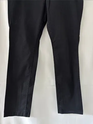 Merona Men's Black Chino Pants 33x32 Slim Straight Stretch Cotton Casual Work thumbnail 2