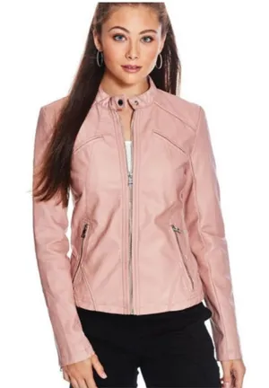 Guess Cropped Faux Leather Moto Jacket thumbnail 1