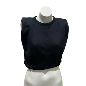 Zara Women's Black Sleeveless Cropped Tank Top Size S thumbnail 9