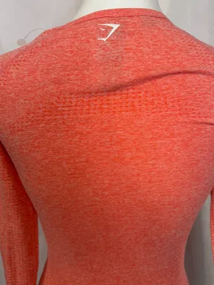 Gymshark Women’s Seamless Long Sleeve Top - Coral Pink thumbnail 7