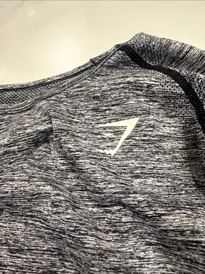 Gymshark vital seamless long sleeve shirt marled gray and black size large thumbnail 3