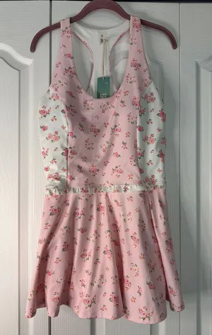 AS Revival Floral Pink Fit & Flare Romper Dress – Pink Floral thumbnail 1