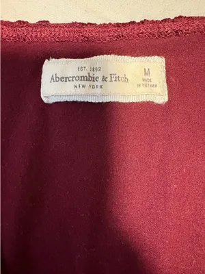 Abercrombie and Fitch burgundy lace top thumbnail 3