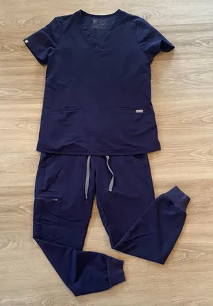 FIGS Navy Blue Casma Top Zamora Jogger Scrub Set Women's size XS / Small Petite thumbnail 1